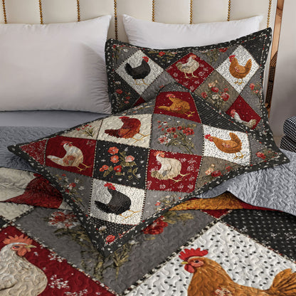 Shineful All Season Quilt 3-Piece Set Chicken Beautiful