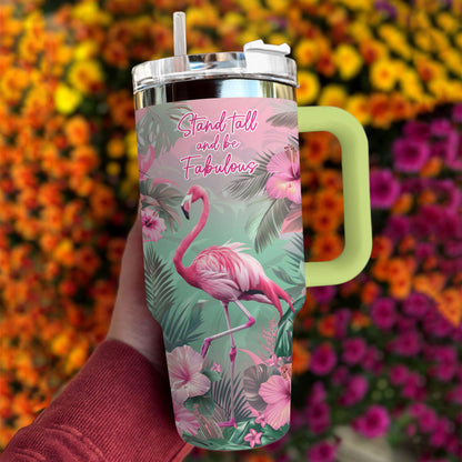 Shineful Tumbler Serene Flamingo Retreat