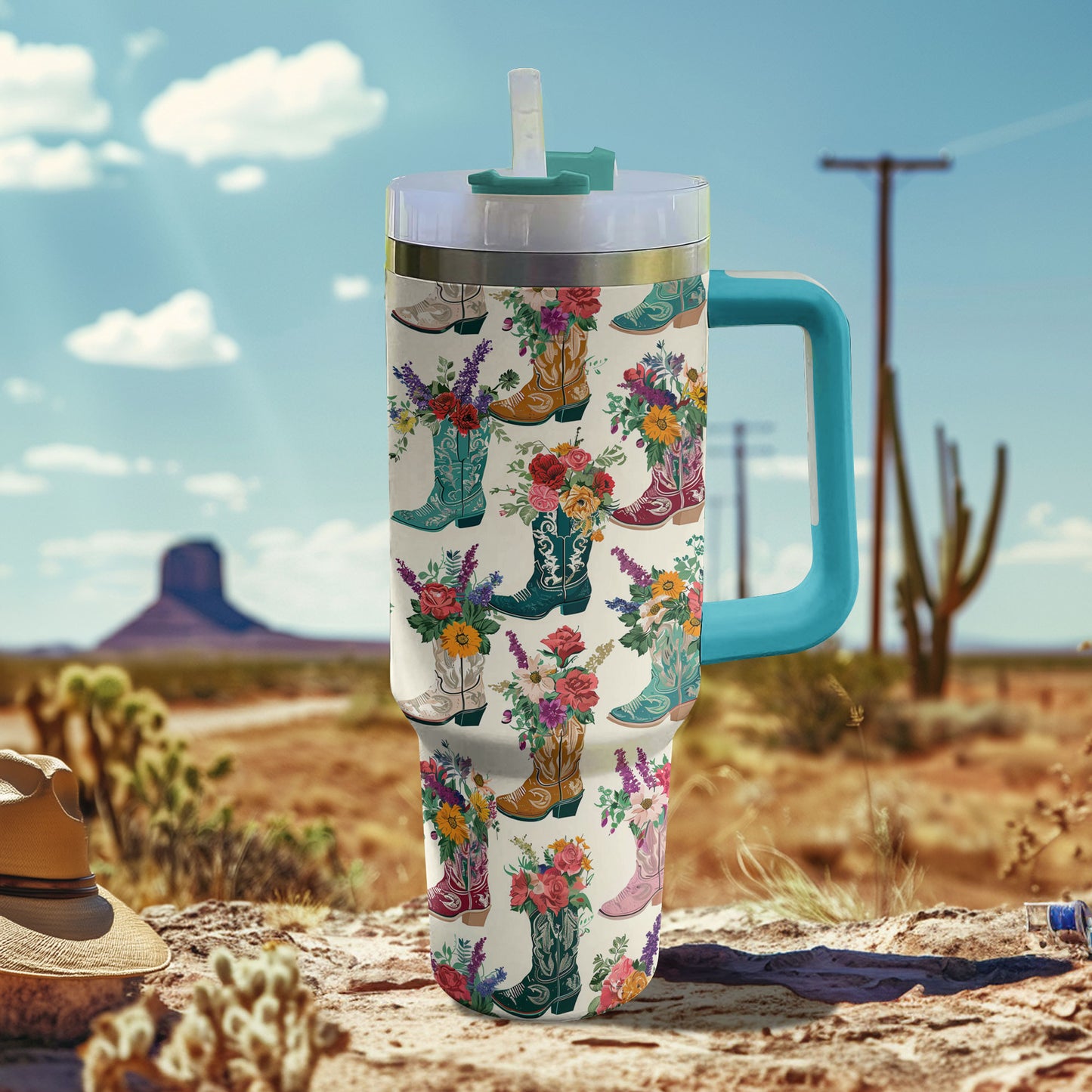 Bottes à fleurs sauvages Shineful Tumbler