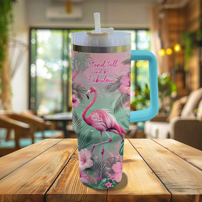 Shineful Tumbler Serene Flamingo Retreat