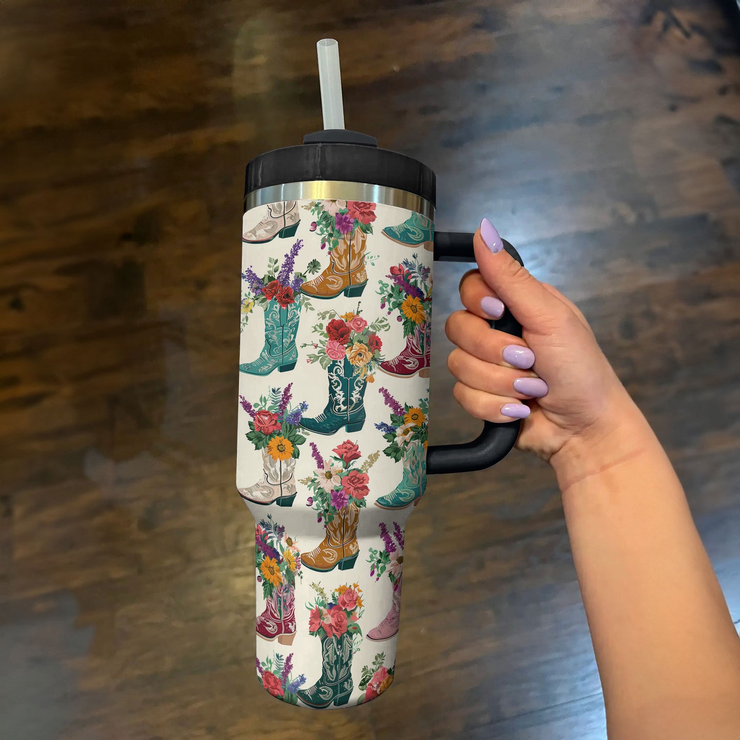 Bottes à fleurs sauvages Shineful Tumbler