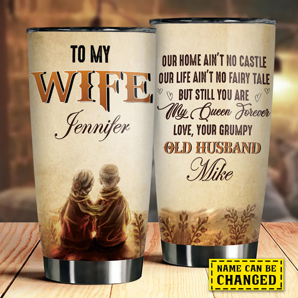 Shineful Tumbler Gift Husband Wife - To My Wife, You Are My Queen Forever