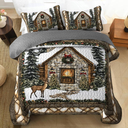 Shineful All Season Quilt 3-Piece Set Cozy Cabin