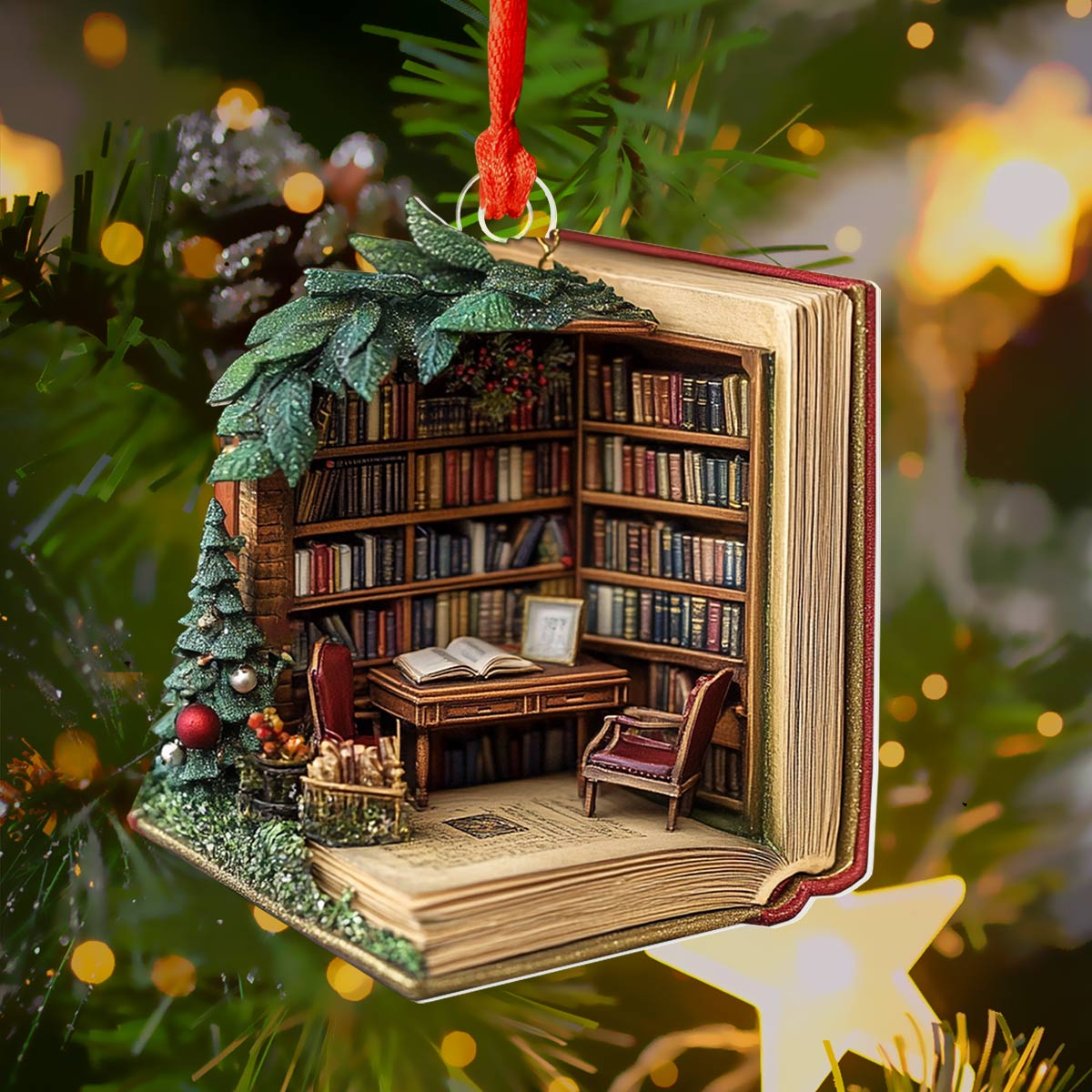 Shineful 2D Acrylic Ornament Miniature Library