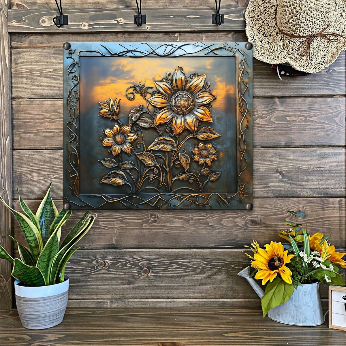 Shineful 2D Metal Sign Sunflower