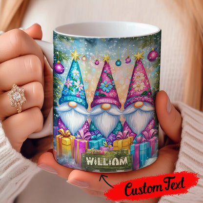 Shineful Ceramic Mug Personalized Christmas Gnomes