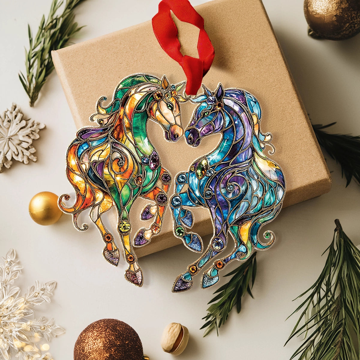 Shineful 2D Acrylic Ornament - Enchanted Horse Duo