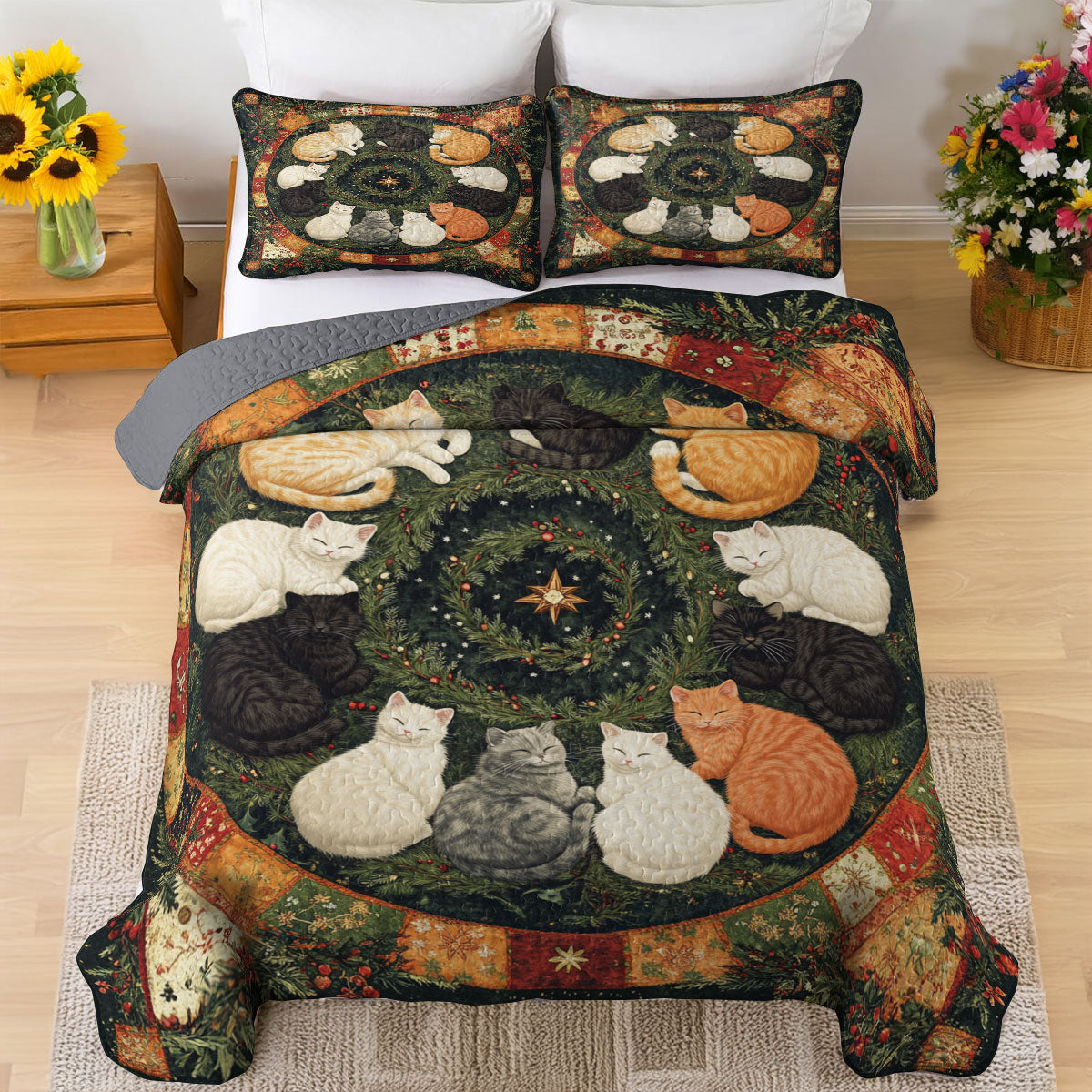 Shineful All Season Quilt 3-Piece Set Catnap Comfort