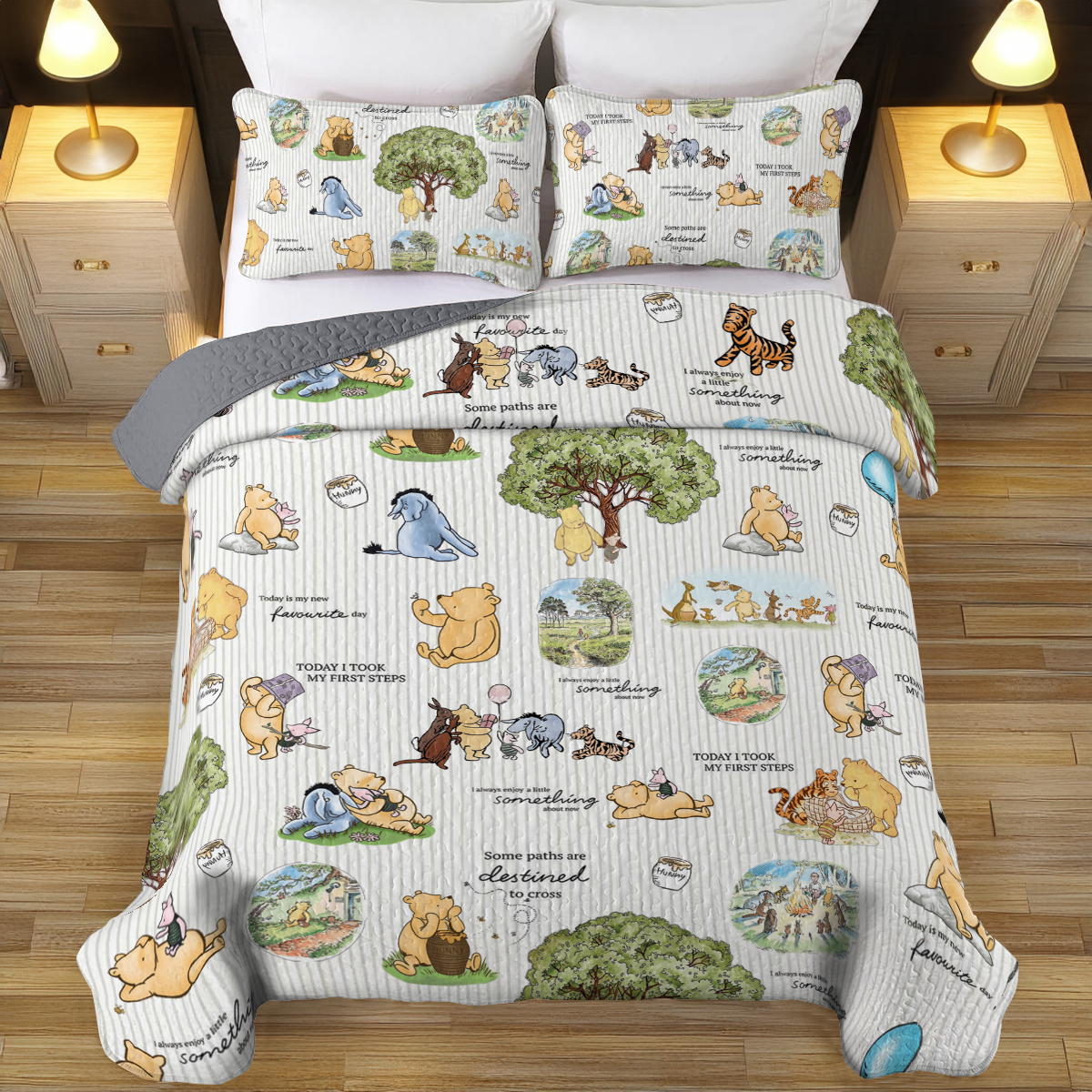 Shineful All Season Quilt 3-Piece Set Pooh Dreams