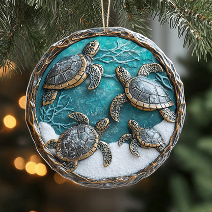 Shineful 2D Acrylic Ornament Family Tide Sea Turtle