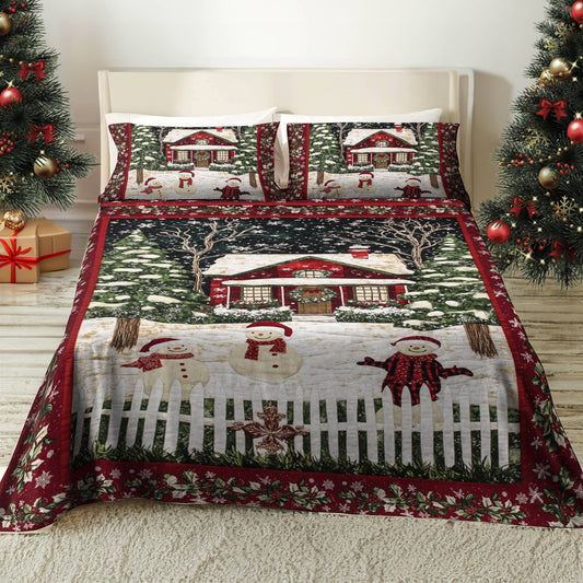 Shineful 4-Piece Bed Sheet Set Festive Frolic