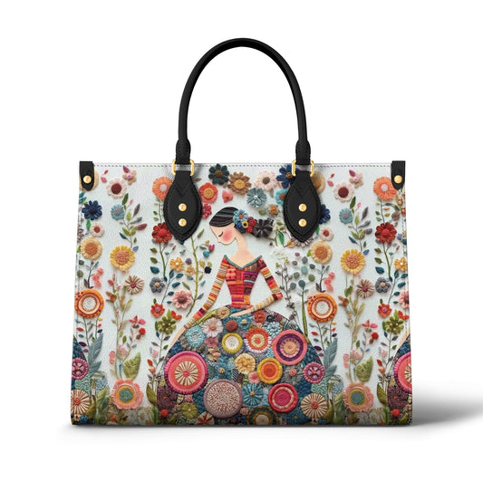 Shineful Leather Bag Flower Power