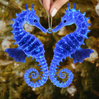 Shineful Acrylic Ornament Sparkling SeaHorse Pair