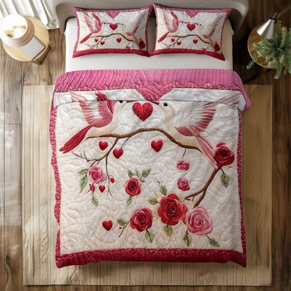 Shineful All Season Quilt 3-Piece Set Hummingbird Love