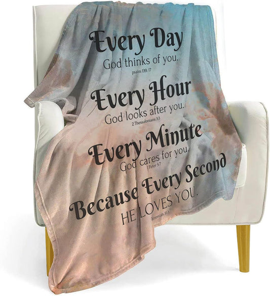 Shineful Fleece Blanket Inspirational Thoughts and Prayers