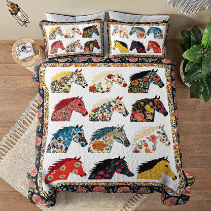 Shineful All Season Quilt 3-Piece Set Boho Stallion