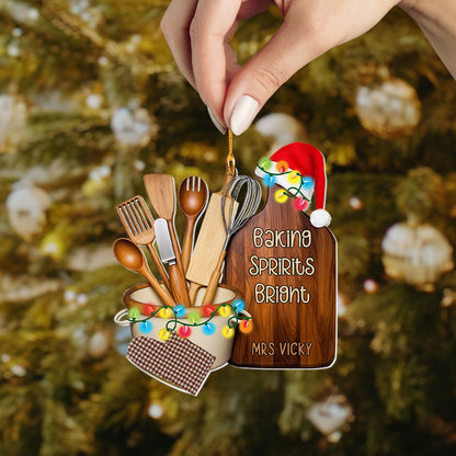 Shineful Personalized 2D Acrylic Ornament Baking Spirits Bright