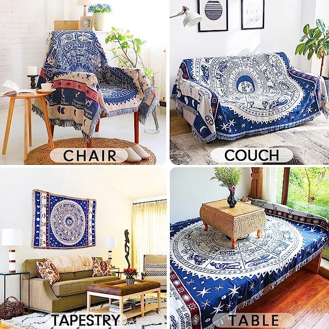 Shineful Woven Tapestry Throw Blanket - Cat Floral Felines