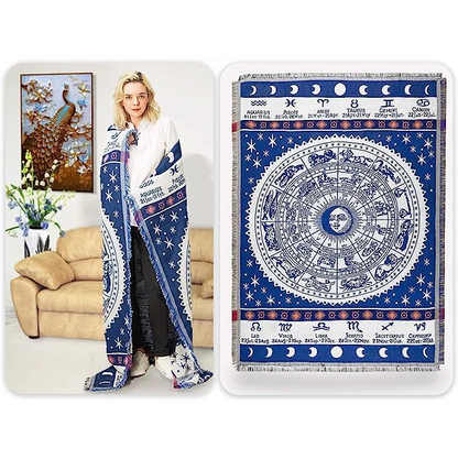 Shineful Woven Tapestry Throw Blanket Mother's Embrace Marian