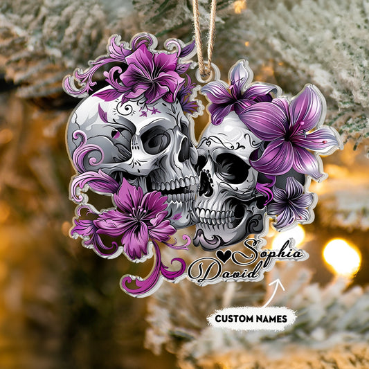 Shineful 2D Acrylic Ornament Personalized Skull Love Forever