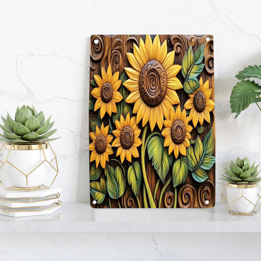 Shineful 2D Flat Print Metal Sign Vintage Sunflowers