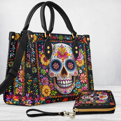 Shineful Leather Bag Calavera Floral Dreams