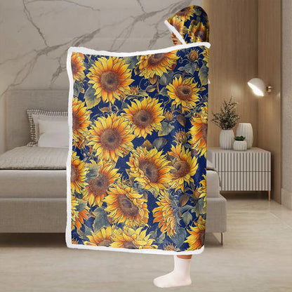 Shineful Wearable Hooded Blanket - Sunflower Gorgeous Flower