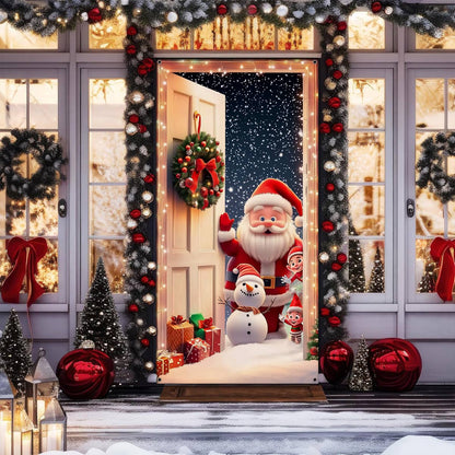 Shineful Door Cover - Festive Santa Cozy Home