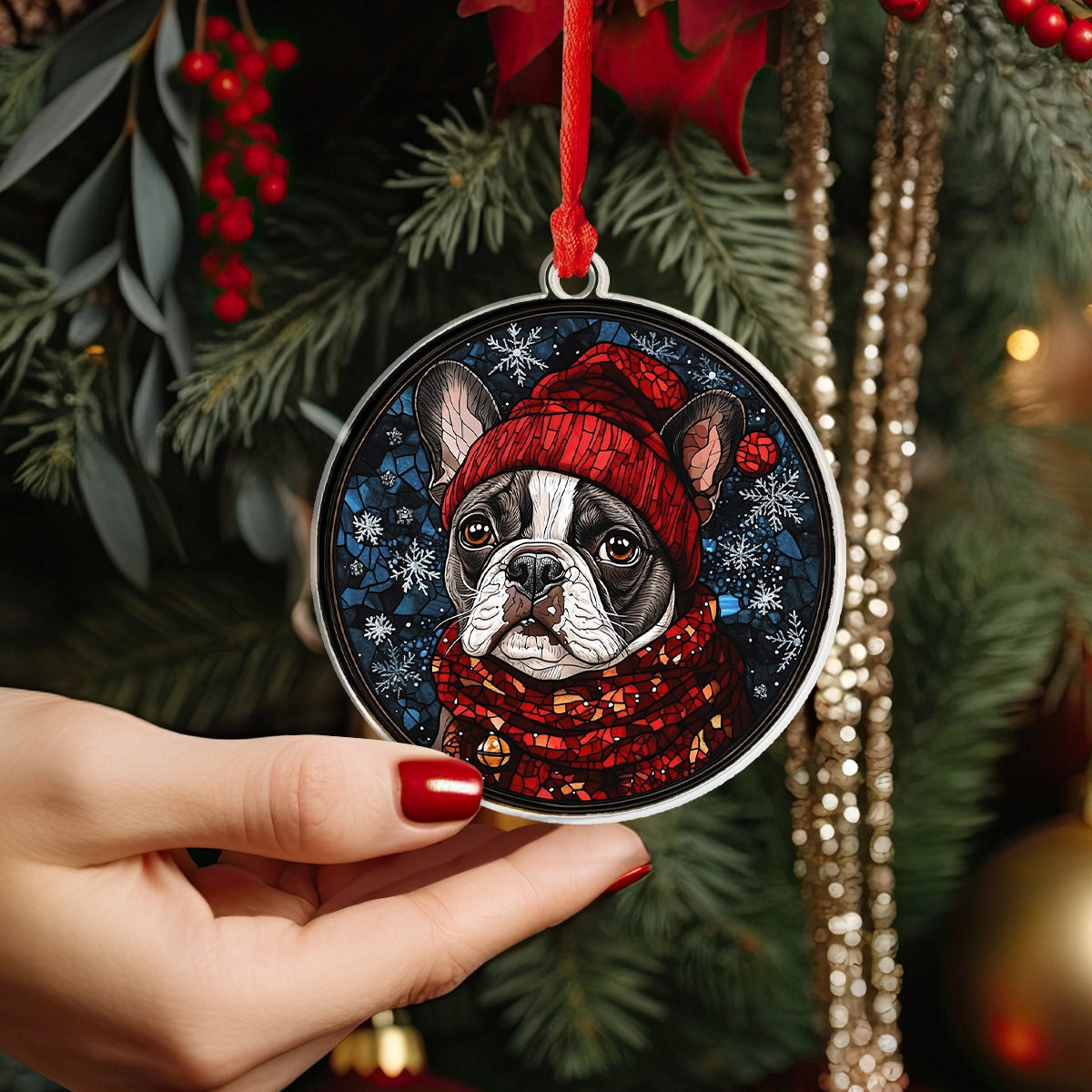 Shineful Acrylic Ornament Winter Wonderland Frenchie