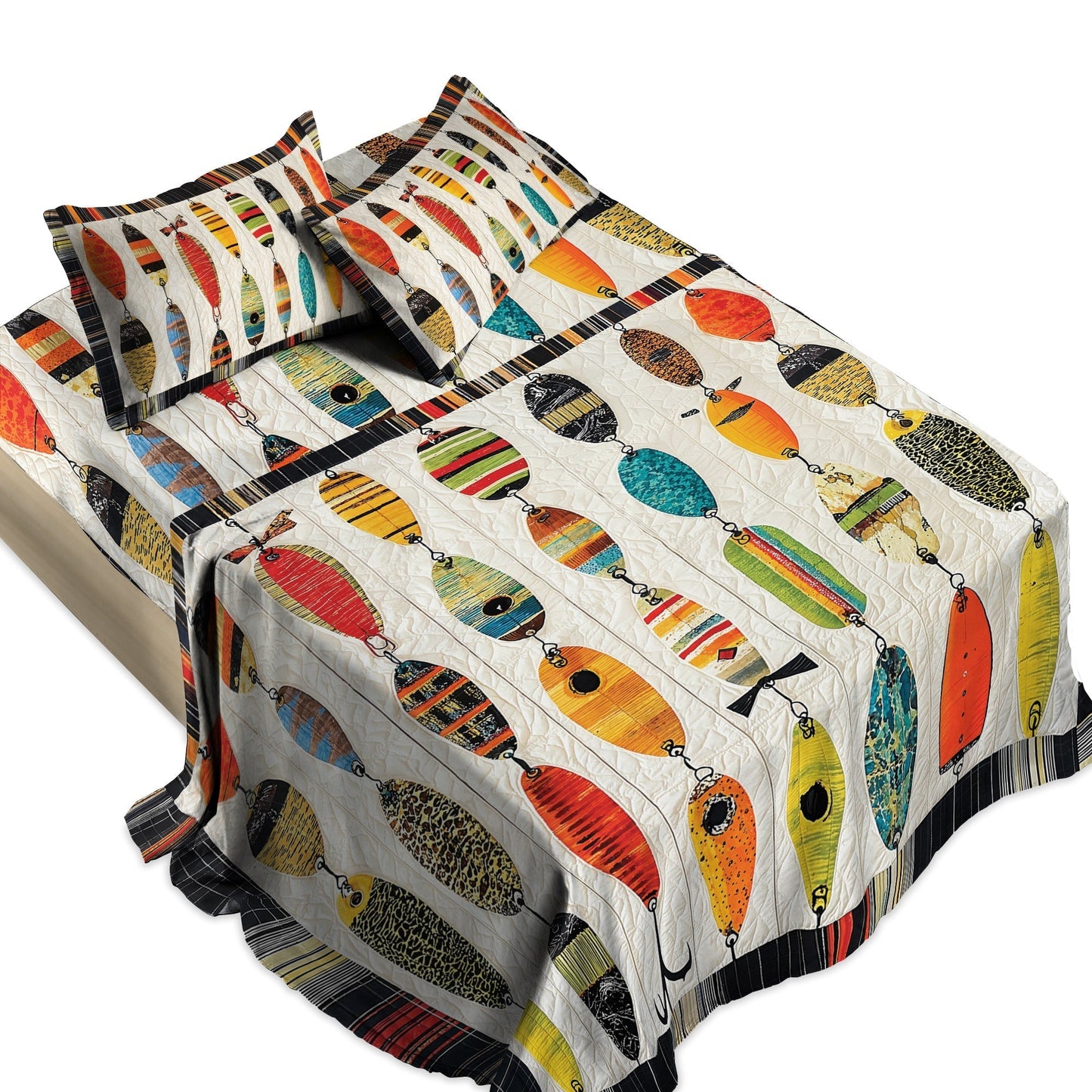 Shineful 4-Piece Bed Sheet Set - Fishing Big Catch