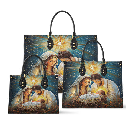 Glänzende Ledertasche Die Geburt Jesu