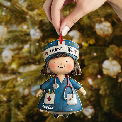 Shineful 2D Acrylic Ornament Personalized Nurse Life