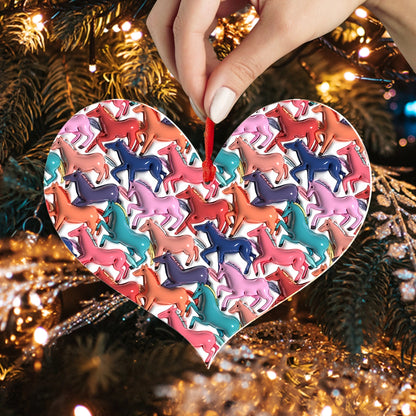 Shineful 2D Acrylic Ornament Heartful Horse Puff