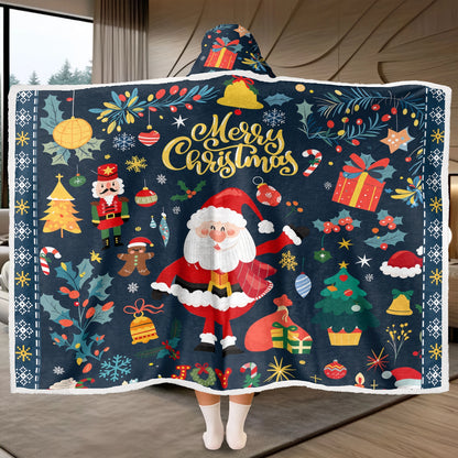 Shineful Wearable Hooded Blanket - Christmas Festive Cheer