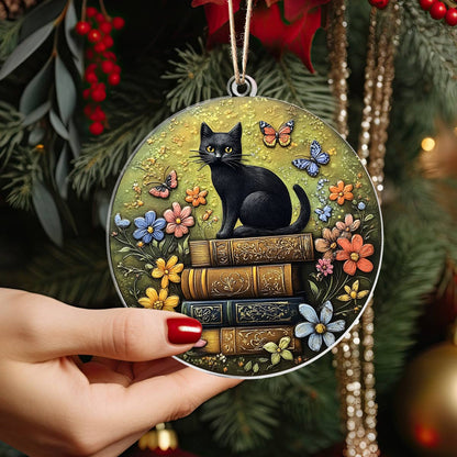 Shineful 2D Acrylic Ornament Literary Feline