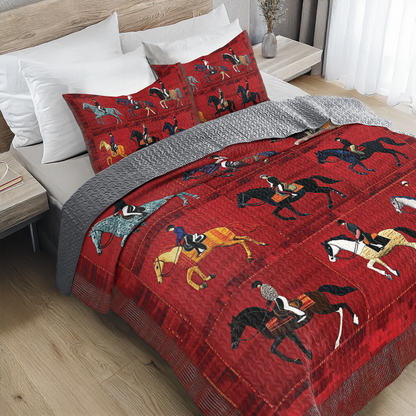 Shineful All Season Quilt 3-Piece Set - Red Heritage