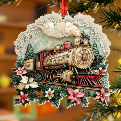 Shineful 2D Acrylic Ornament - Classic Christmas Train