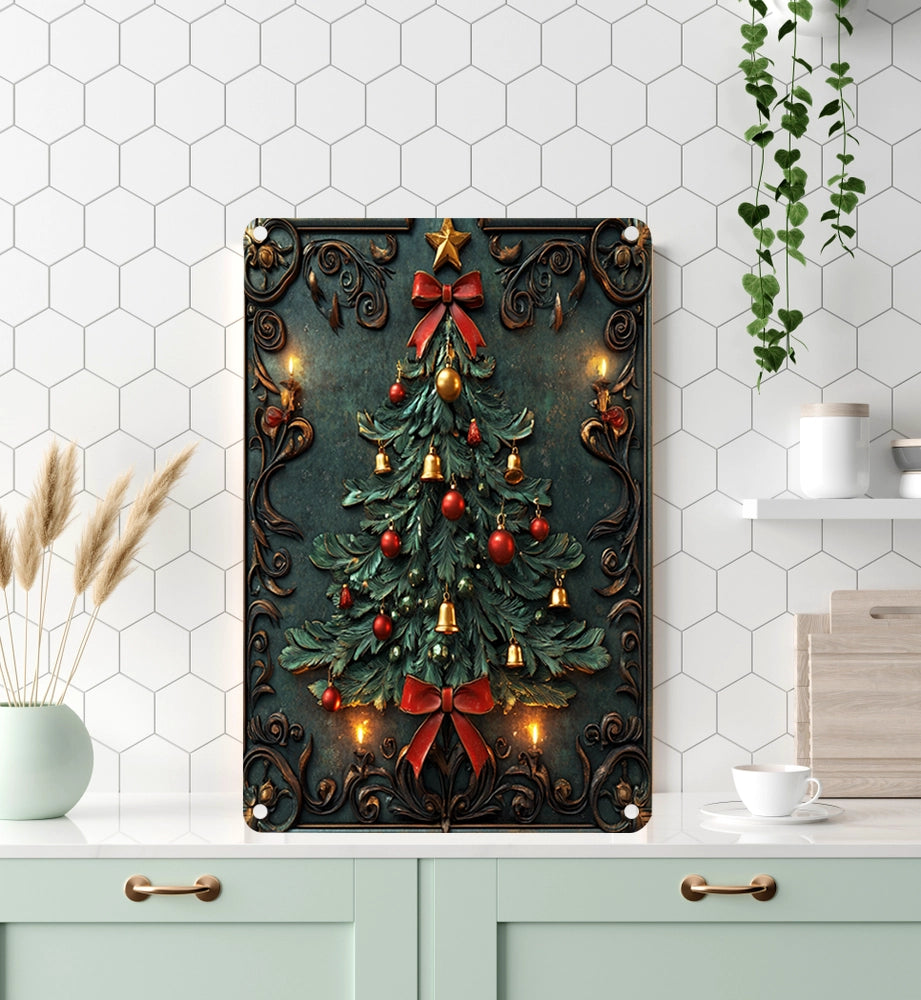 Shineful 2D Metal Sign Vintage Elegance Christmas Tree