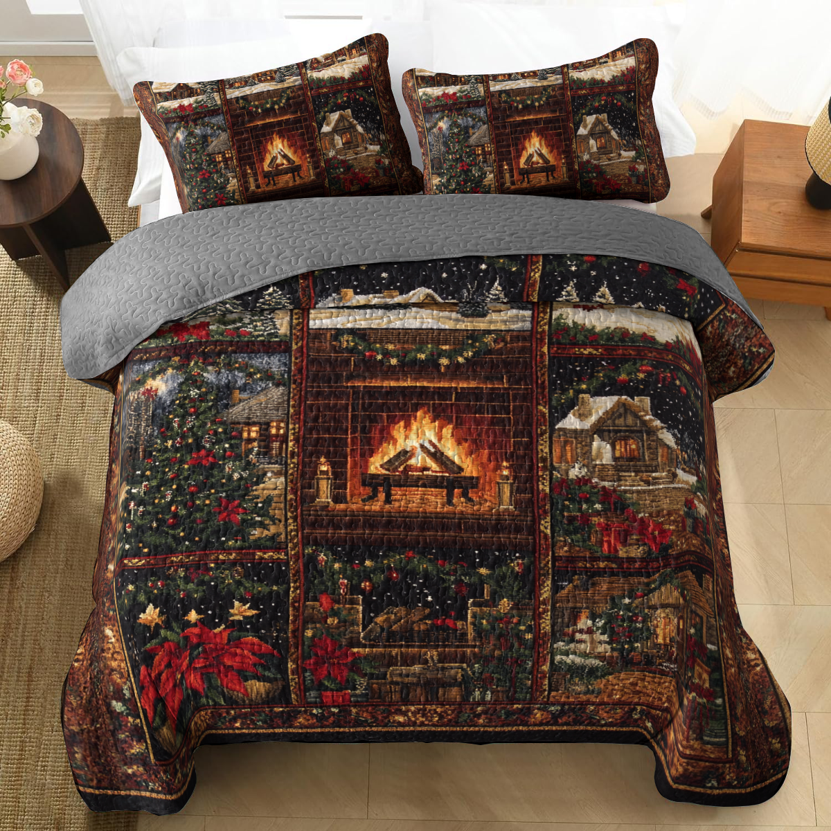 Shineful All Season Quilt 3-Piece Set - Timeless Christmas Memories