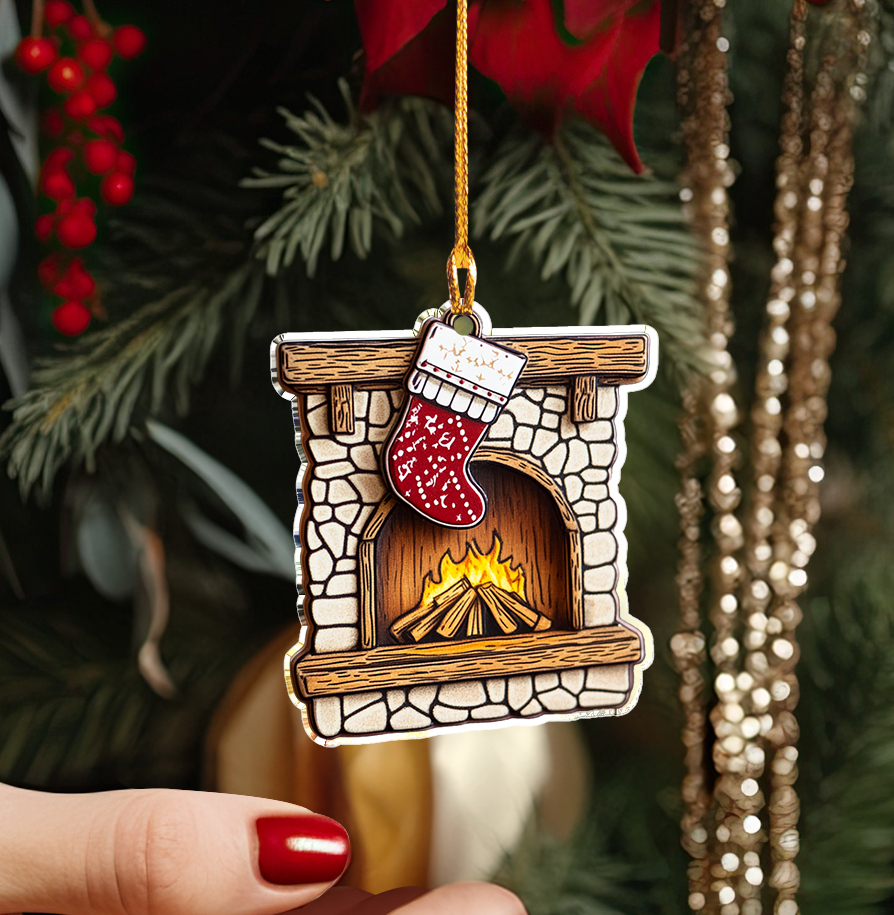 Shineful 2D Acrylic Ornament - Cozy Yuletide Memories