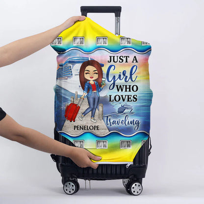 Shineful Just A Girl Boy Who Loves Cruising Personalized Luggage Cover