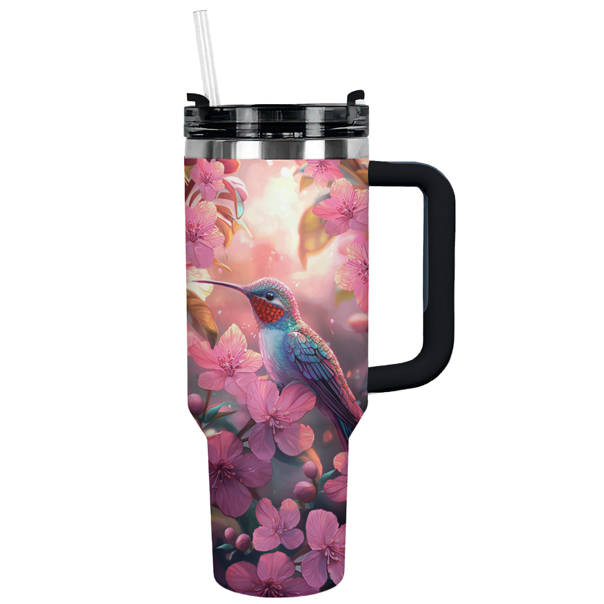 Shineful Tumbler Floral Hummingbird Springtime