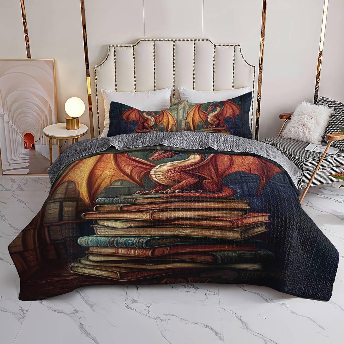 Shineful All Season Quilt 3-Piece Set Dragon's Tale