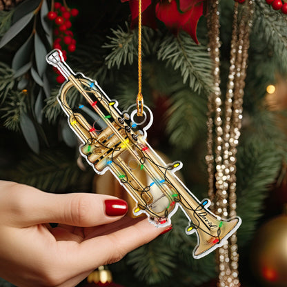 Shineful Personalized 2D Acrylic Ornament - Trumpet Christmas