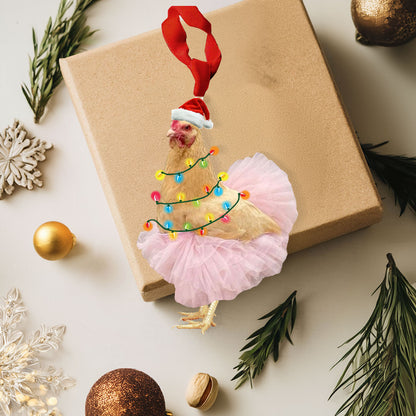 Shineful 2D Acrylic Ornament - Ballet Cluckmas Cheer