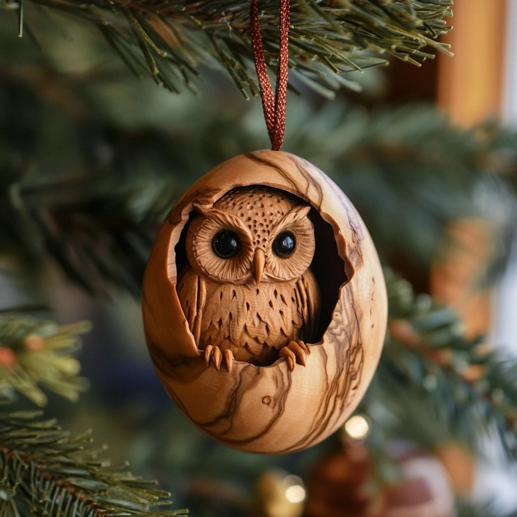 Shineful 2D Acrylic Ornament Whimsical Woodland Owls Set