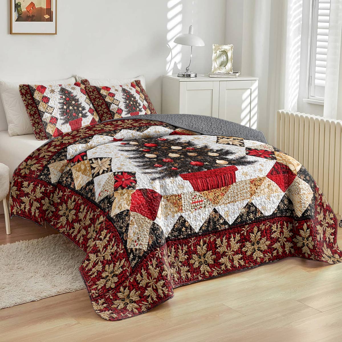 Shineful All Season Quilt 3-teiliges Set Weihnachtsbaum