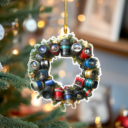 Shineful 2D Acrylic Ornament Camera Lens Wreath