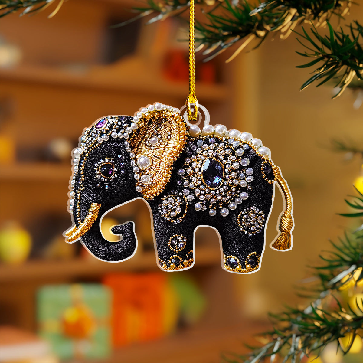 Shineful 2D Acrylic Ornament Twinkling Elephant