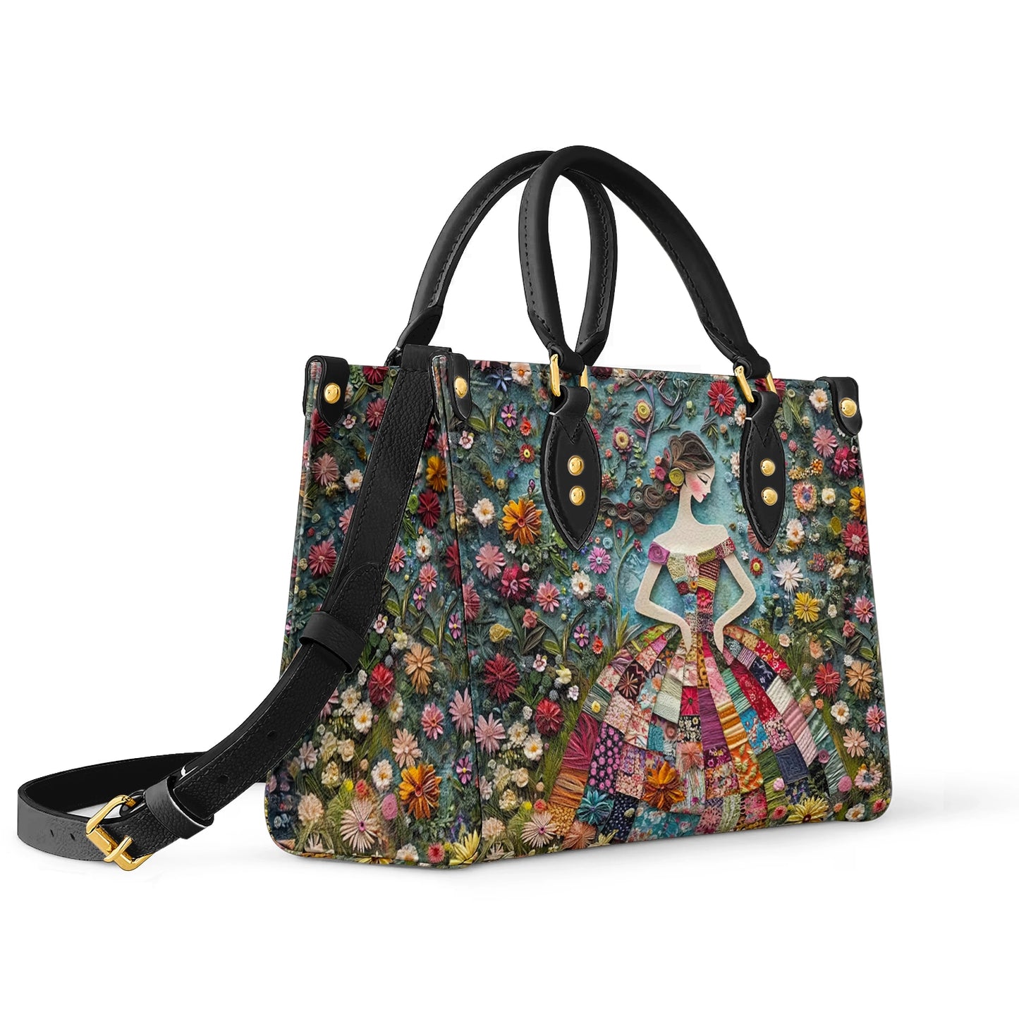 Shineful Leather Bag Floral Fantasy